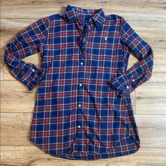 Ralph Lauren Blue Label Button Down Shirt Dress - Picture 1 of 8